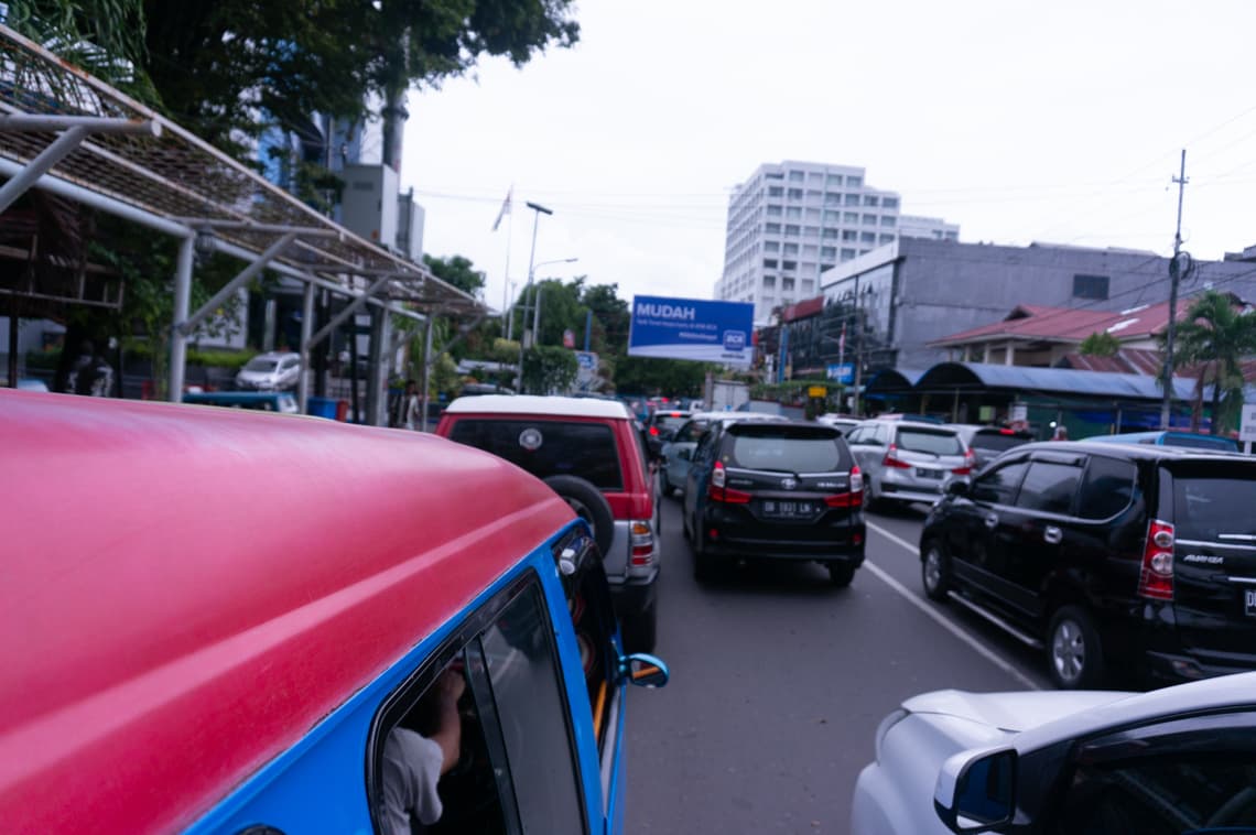 Traffic in Manado, North Sulawesi, Indonesia
