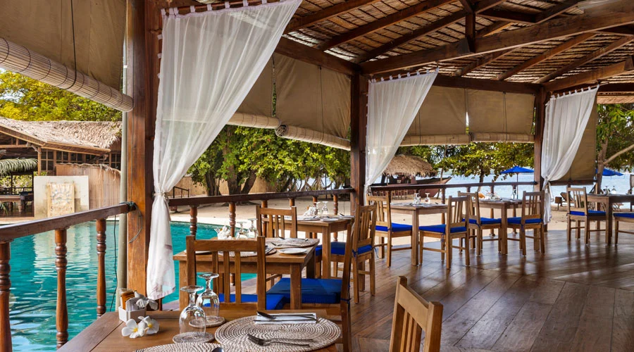 Restaurant at Siladen Resort & Spa, North Sulawesi