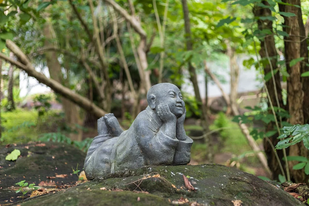 Funny statue at Thalassa Dive & Wellbeing Resort Manado